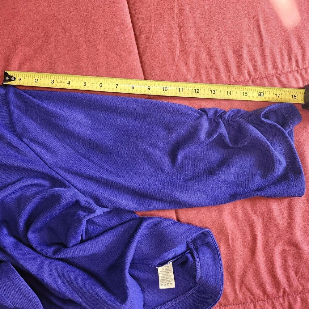 Susan Graver Liquid Knit Royal Blue Open Front Shrug Cardigan 1X - Picture 8 of 8